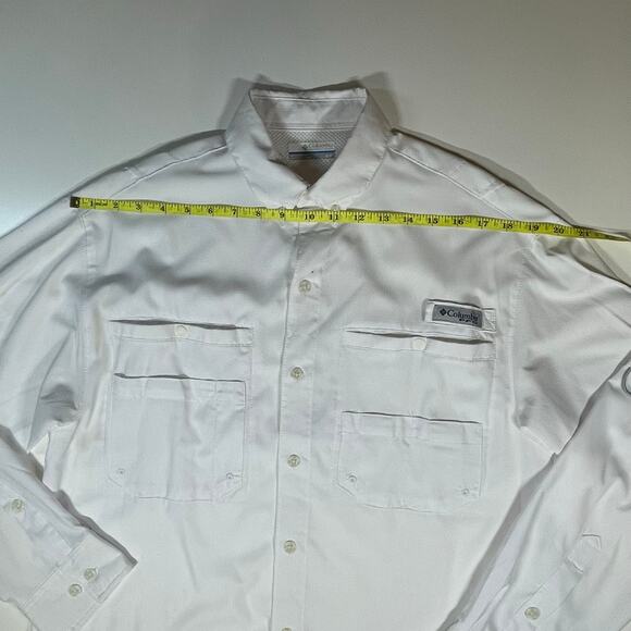 Columbia PFG Omni-Shade White Fishing Shirt Men’s S Long Sleeve Utility Outdoor - Picture 4 of 10
